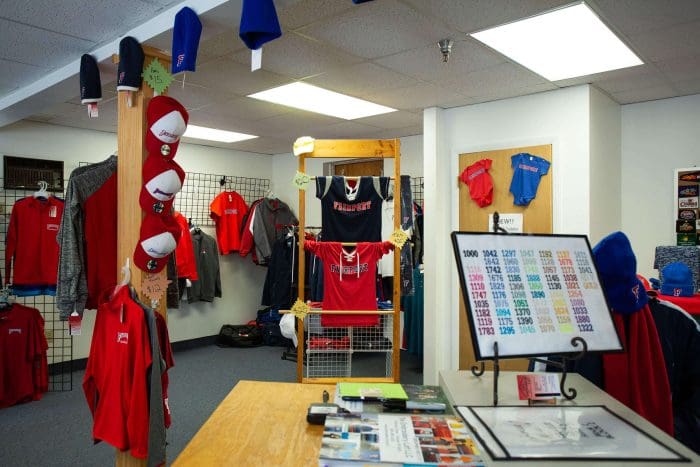 Embroidery Loft Showroom with custom apparel examples